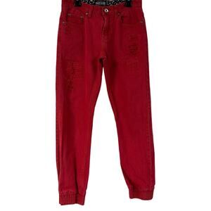 PARISH NATION CLOTHING Jeans Boys Size 14 Distressed Red